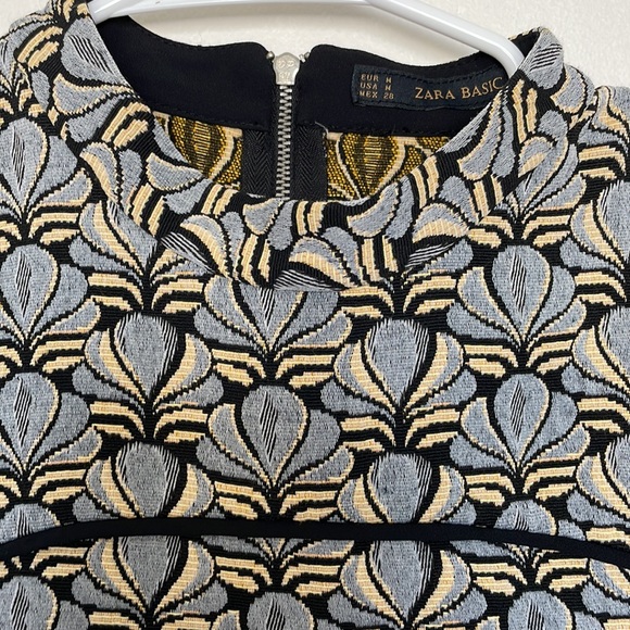 Zara Basic - M women’s Hippie Jacquard Embroidered Mini Dress - Picture 3 of 10